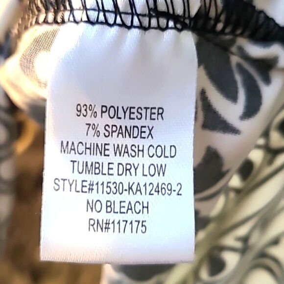 Lavanya Black & Beige Printed Mini-Dress, Longsleeve, Size Medium - Picture 8 of 8